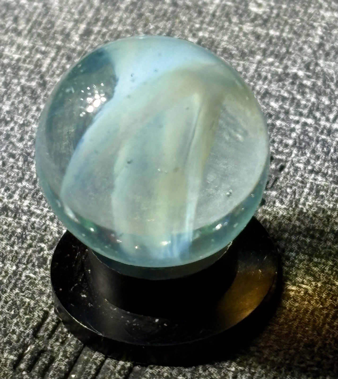 VTG Jackson Swirl Marble Clear/White .60” Mint ! HTF