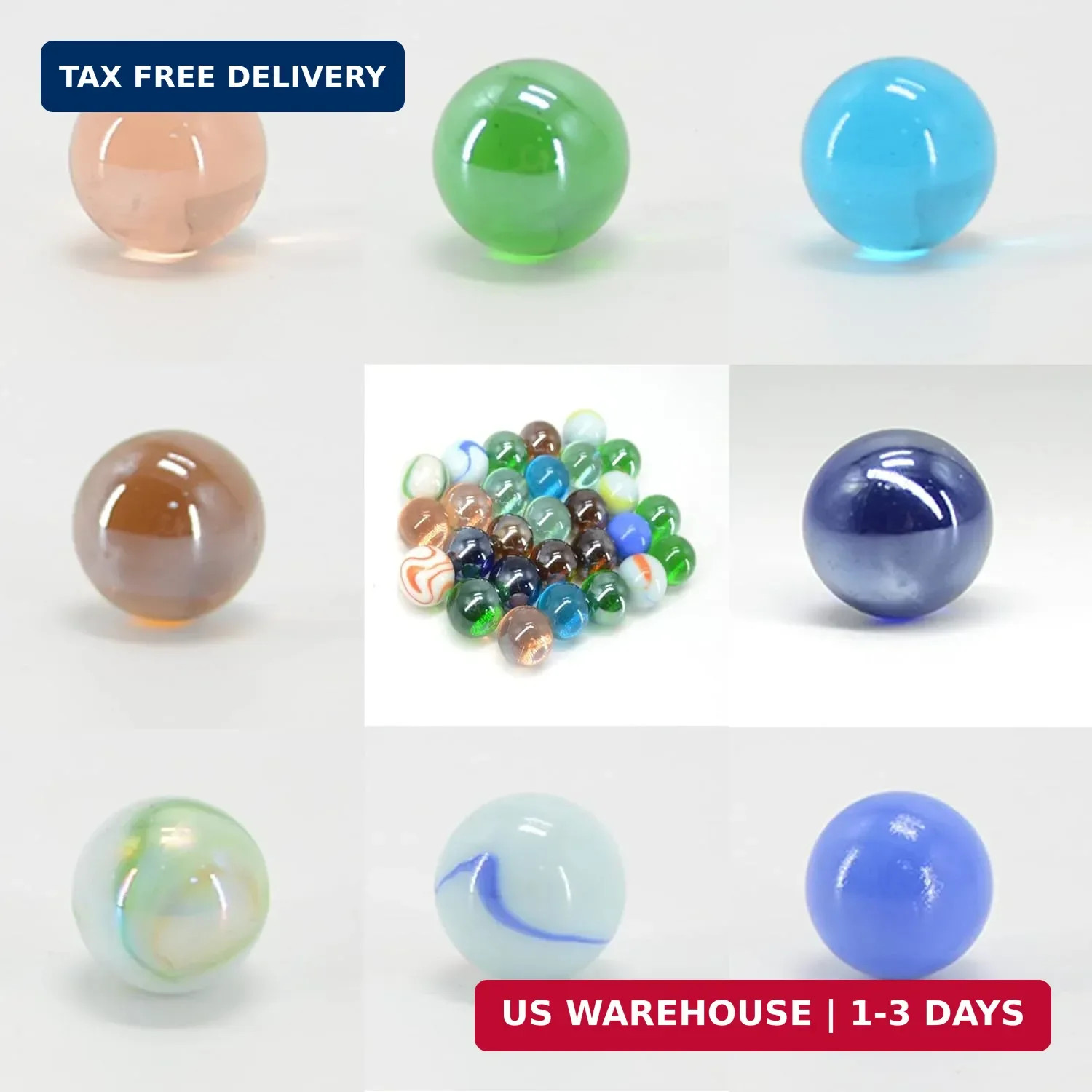 12-Piece 1″ Shooter Marbles, Assorted Colors & Patterns for Kids & DIY