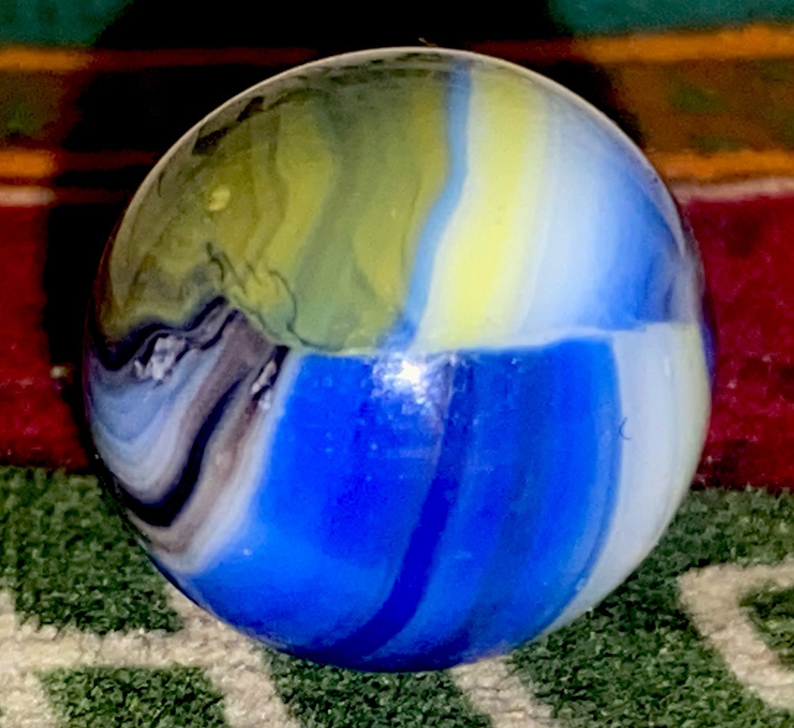 😎“Shooter”Vintage Marble King “Blended Hercules”Marble-Mint.63 St.Mary’s-HTF#45