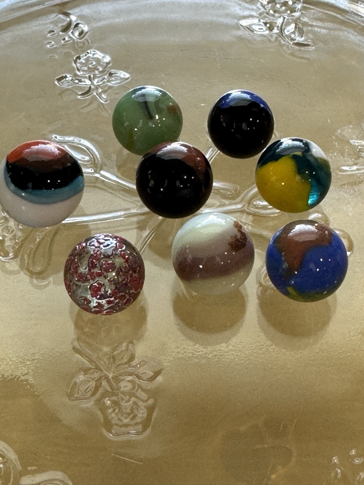 Vintage Marbles Assorted Variety Lot (8)