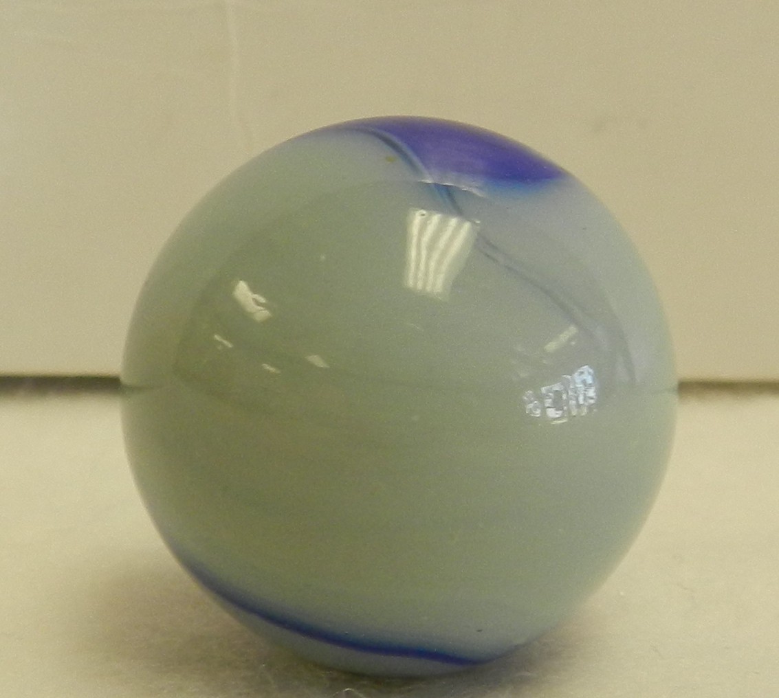 #20453m Vintage Peltier Glass Shooter Marble .93 Inches *Mint Minus*