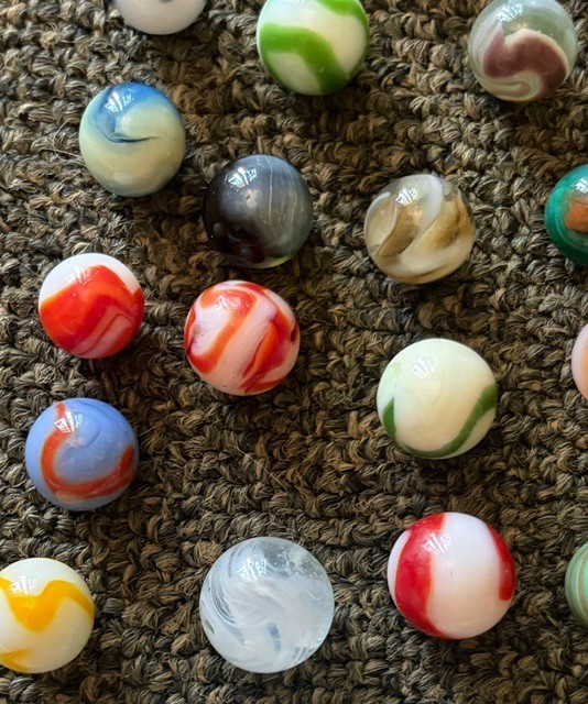 Estate Sale Lot of 73 Assorted Marbles Various