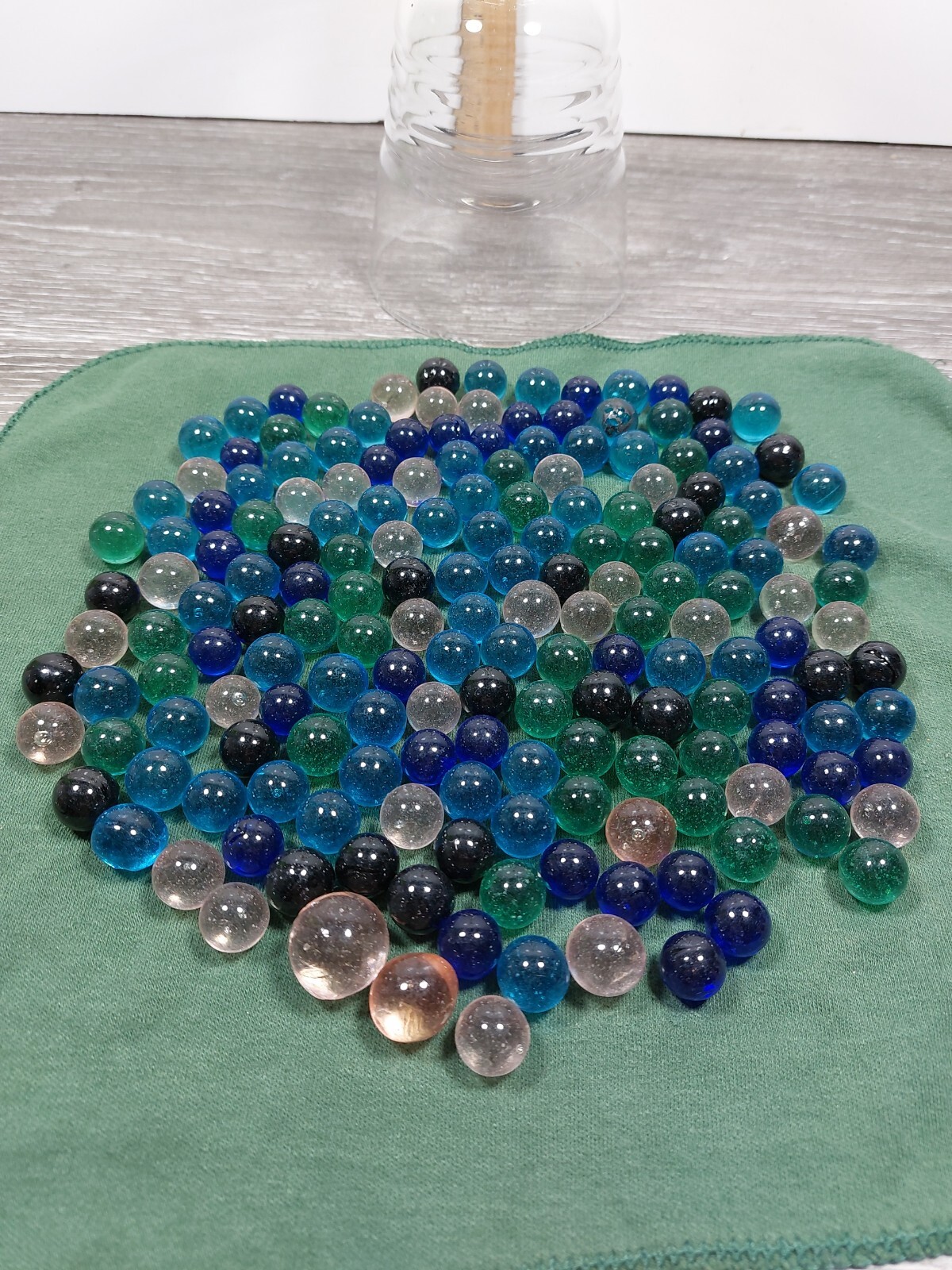 Lot of 189 – Vintage Marbles Pre 1980’s Solid Color with imperfections 1lb 8.5oz