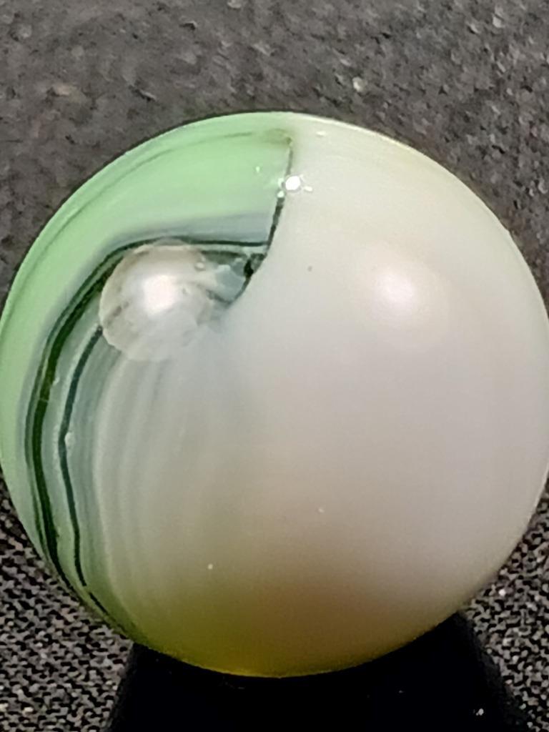 Master Vitro Akro .57″ Vitro Agate Aqua Black Near Mint Serious Marble A273