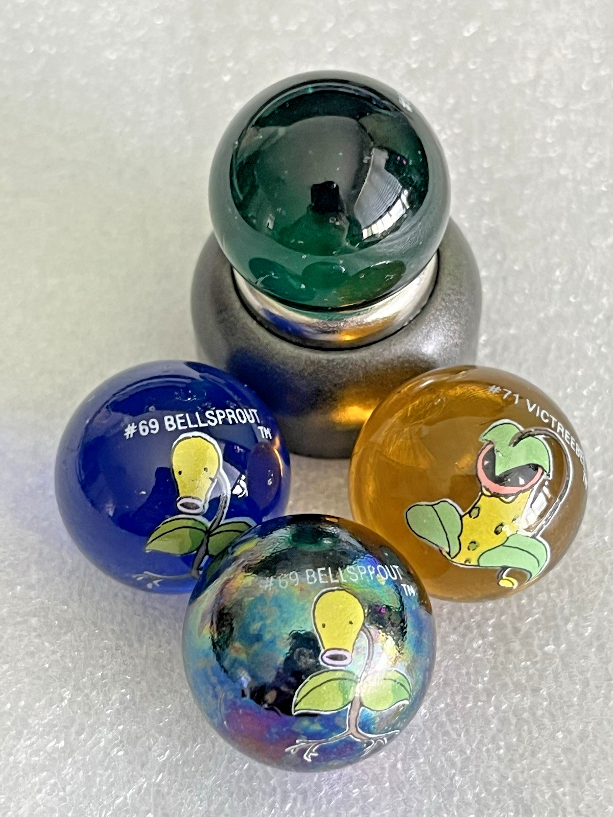 Vintage Pokémon Marbles Bellsprout Victreebel Hoothoot Evolution Set Rare