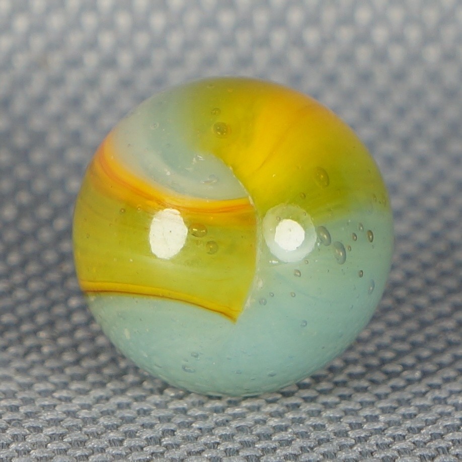 Vintage Marble: Mint 9/16 Peltier Bubbly Translucent Rainbo -One Killer Old Mib