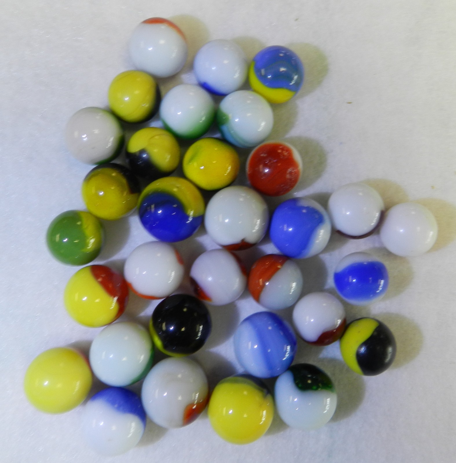 #20401m Vintage Group of 30 Mixed Company Patch Marbles