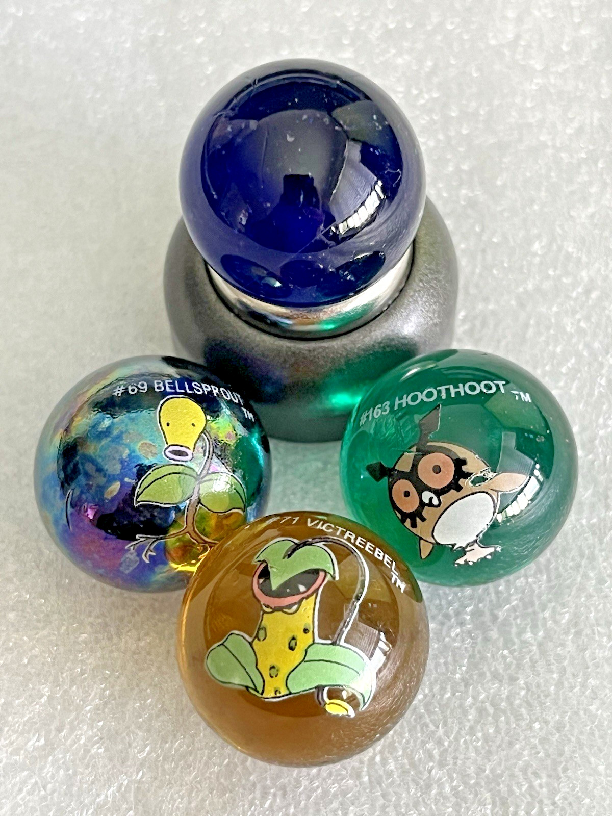 Vintage Pokémon Marbles Bellsprout Victreebel Hoothoot Evolution Set Rare