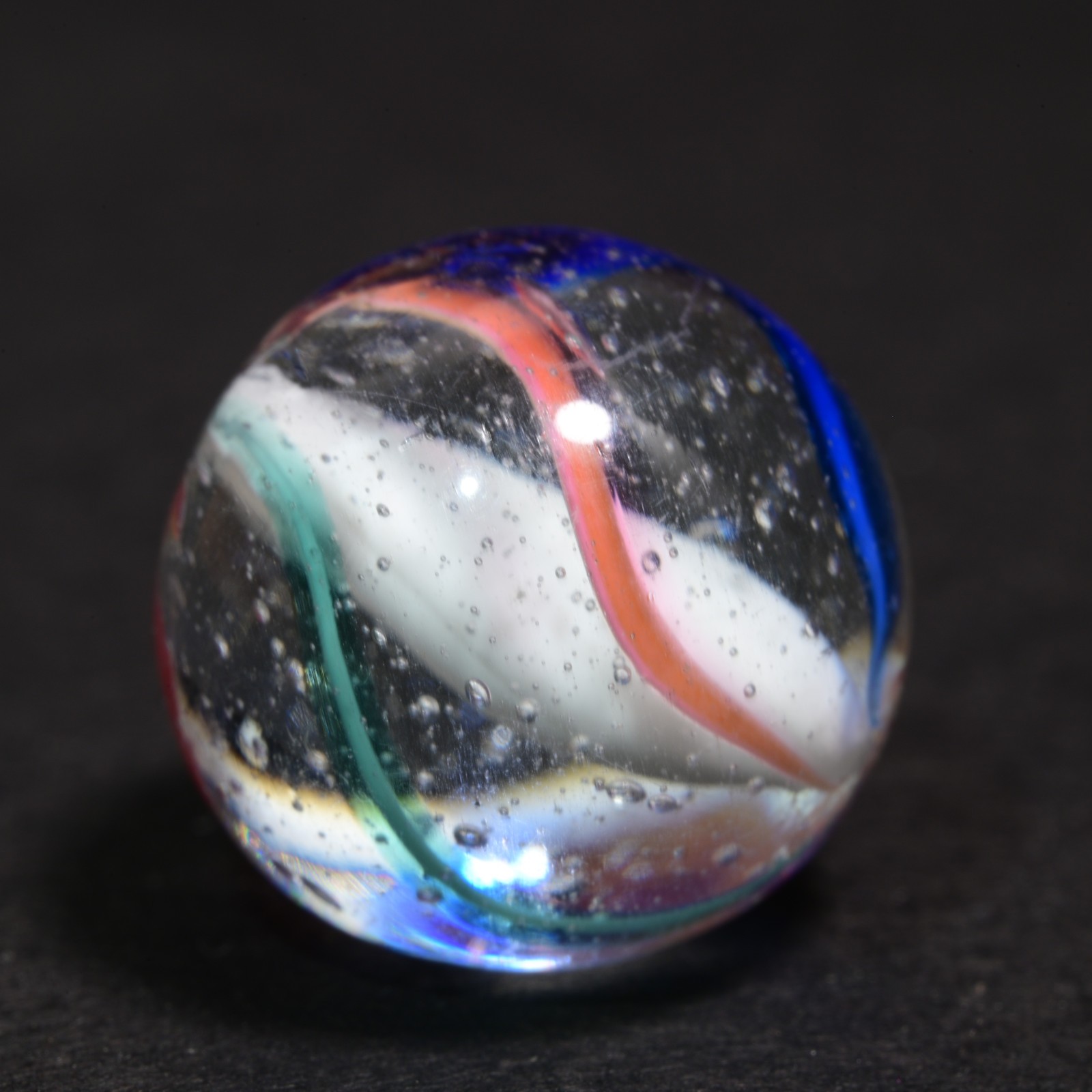 Solid Core German Handmade Antique Marble Classic Bubbly Design 14.5mm 9/16”