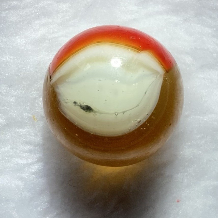 Peltier Glass Co. “Sunset” Rainbo Marble Near Mint/Mint 5/8”