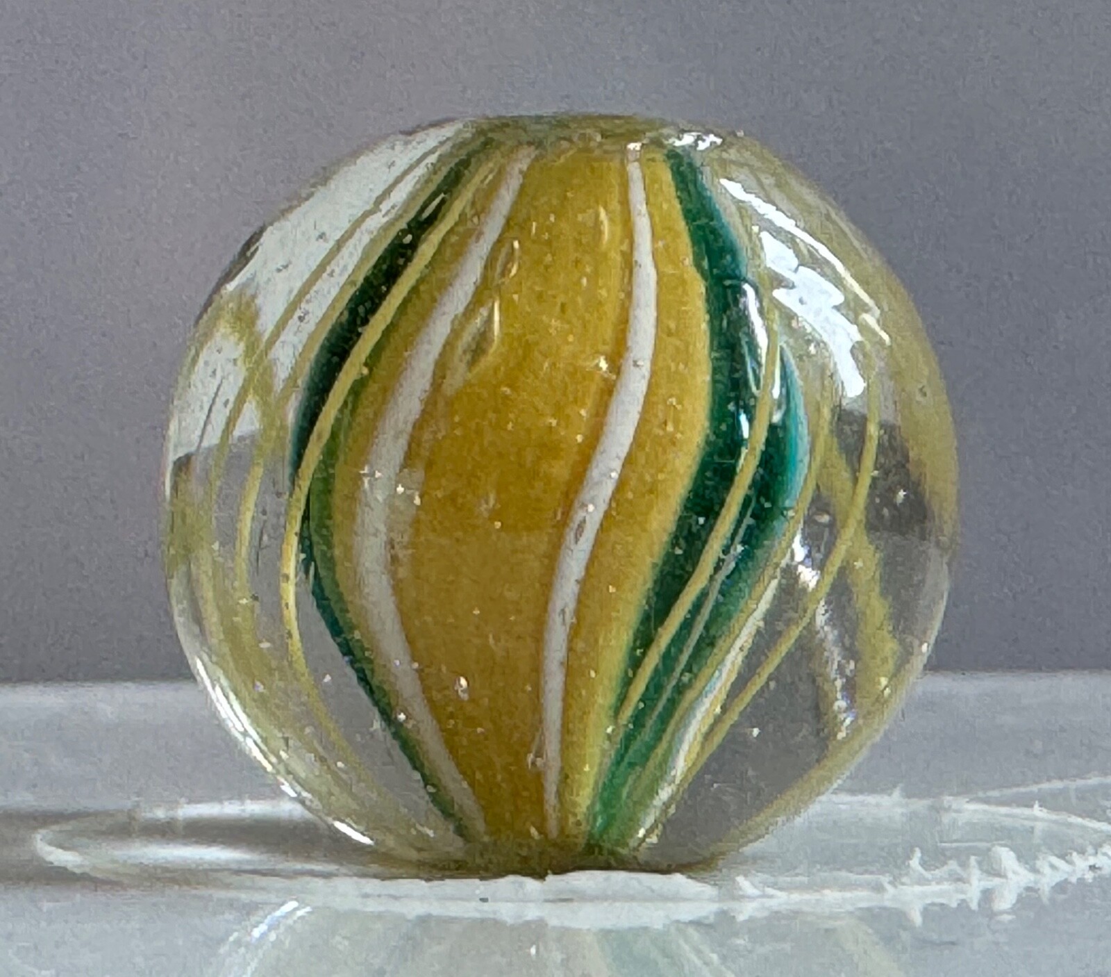 Fantastic Yellow/Green/White Solid Core Marble 18mm (23/32”)