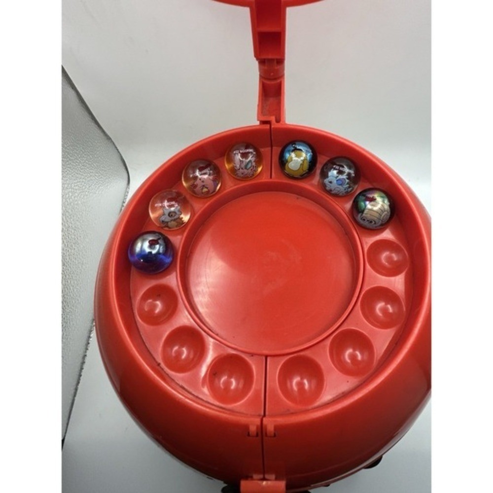 Vintage 1999 Pokemon Collector Marbles Pokeball Carrying Case & Marbles