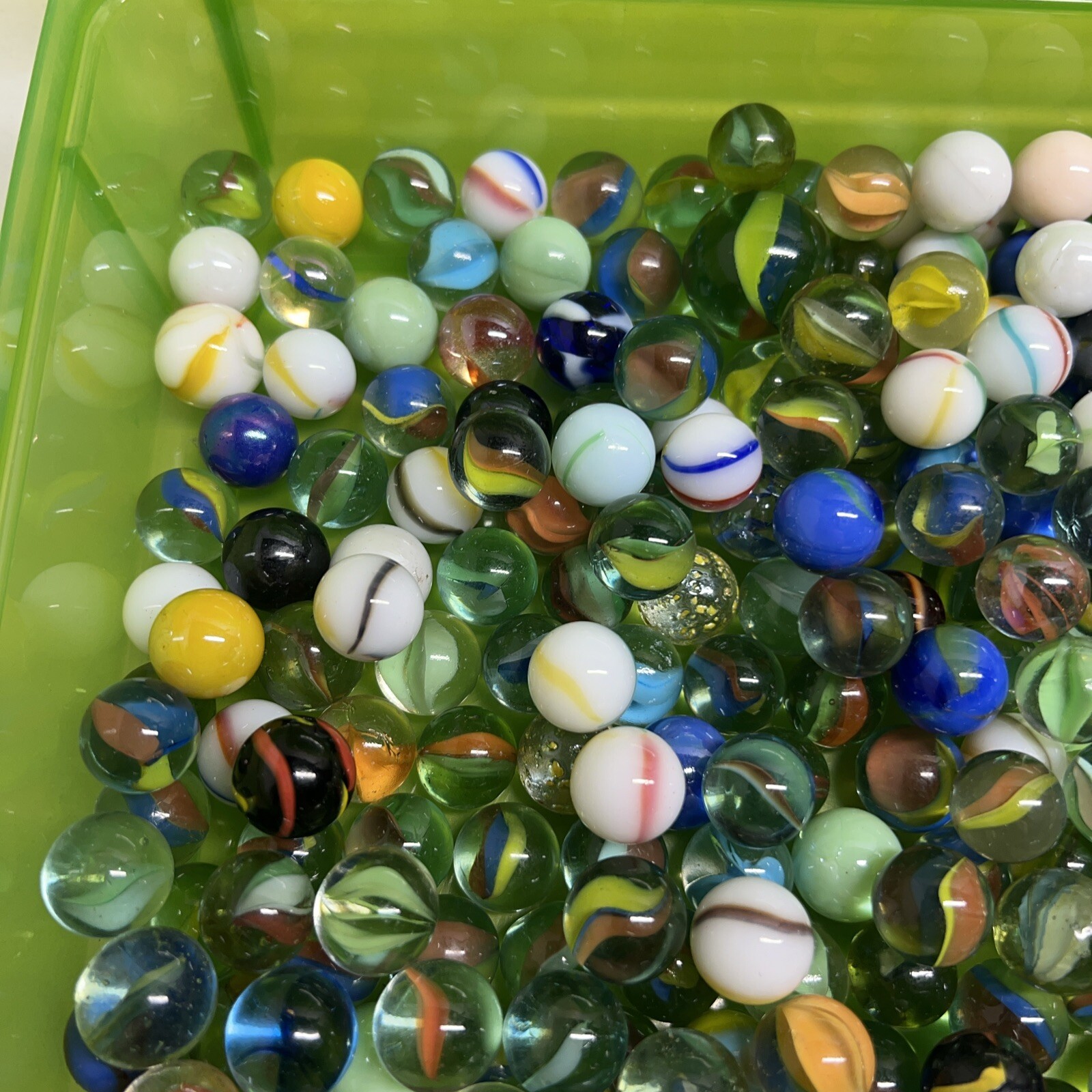 ESTATE FINDS Marbles Large Variety Lot Great Pieces Unsearched See Pictures 7lbs