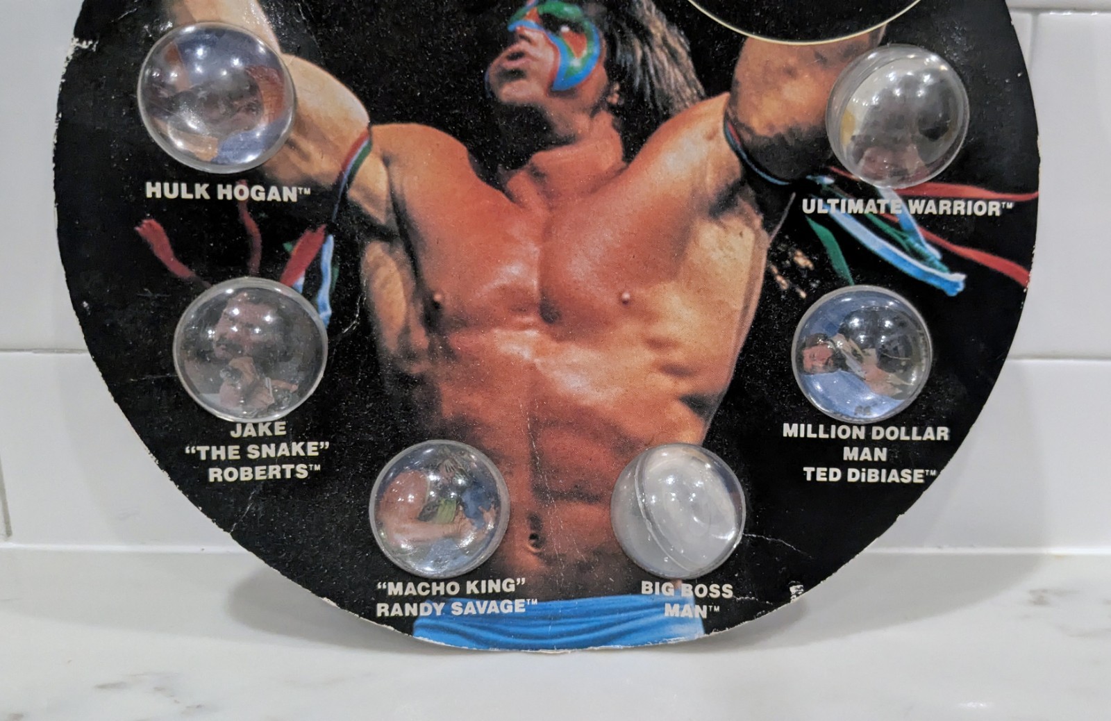 1990 WWF Rad Rollors Marbles Superstars Collection Ultimate Warrior Hulk Hogan