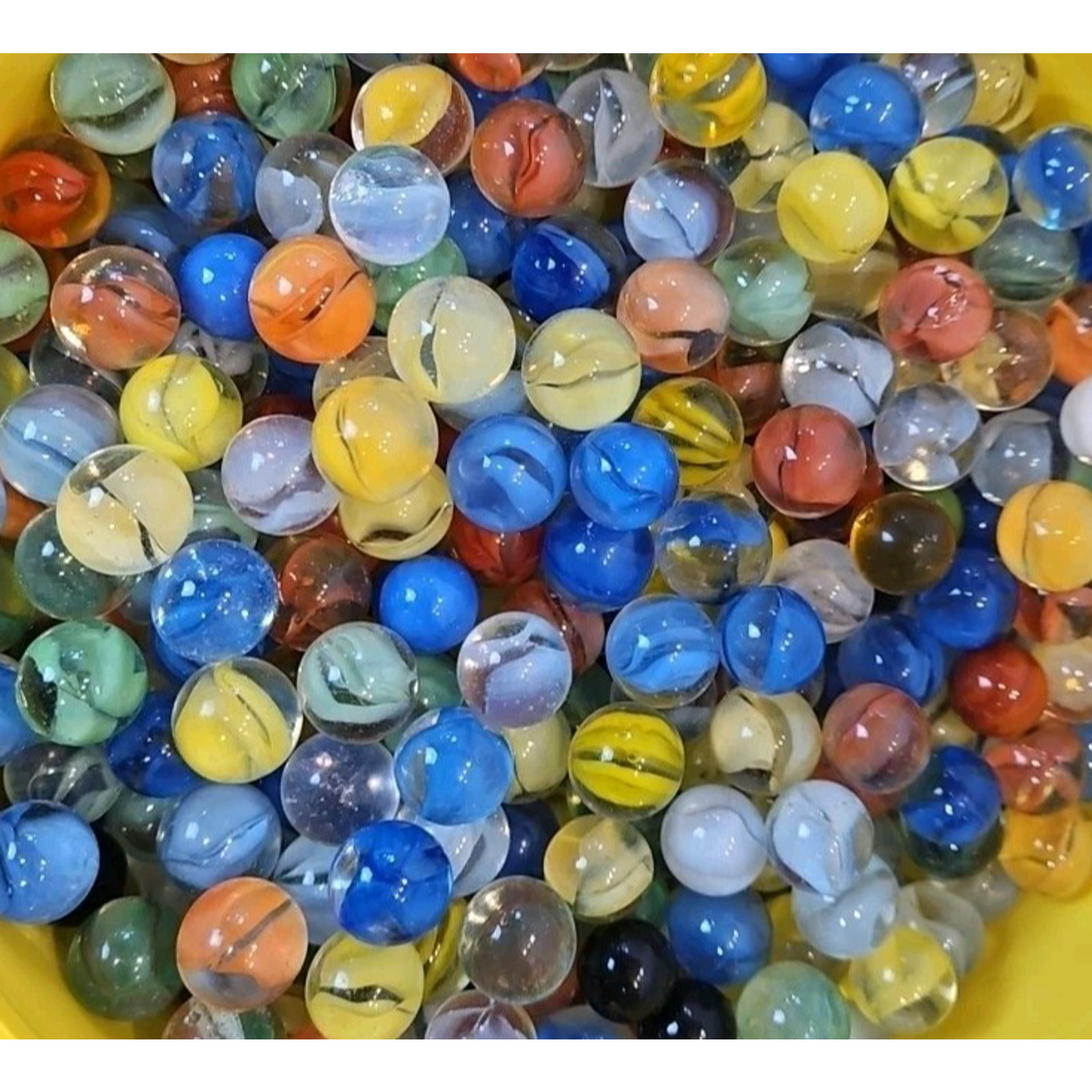 Vintage Assorted Lot Of 30 Marbles – Size & Color Vary