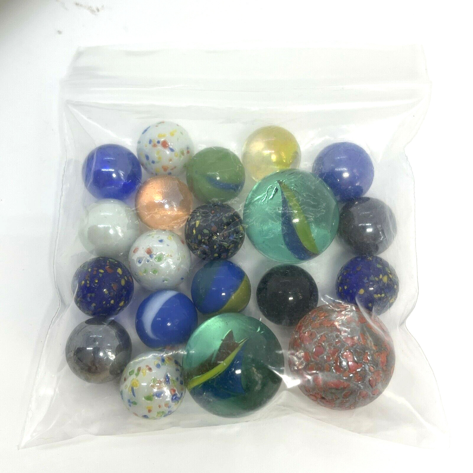 Vintage 20 Glass Marbles As Pictured.