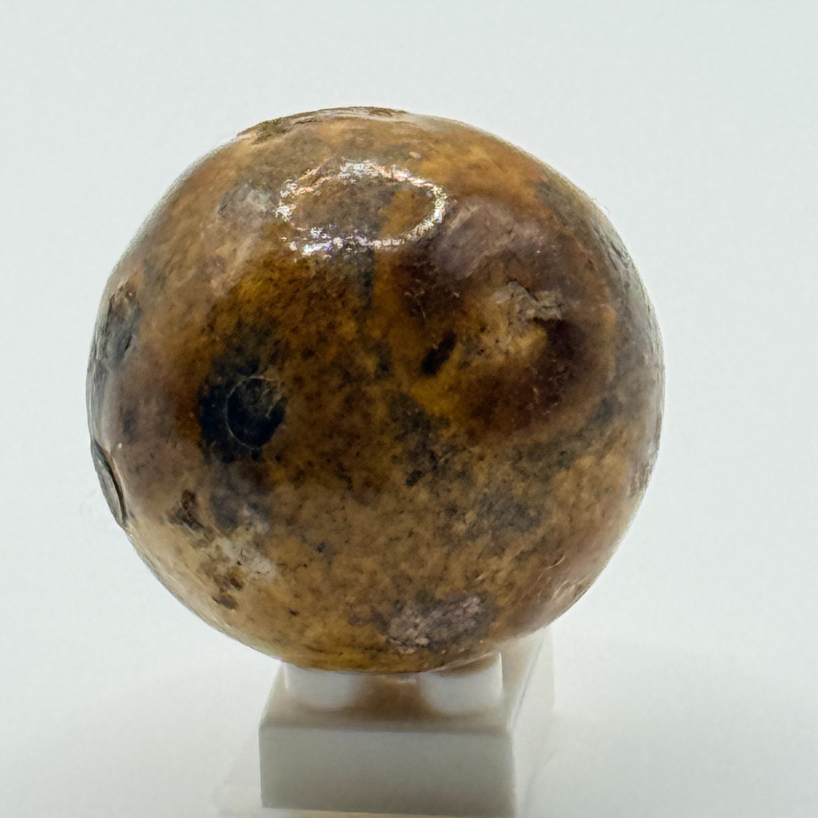 Vintage Bennington Clay Marble Rare Black Brown 0.70 Inch Mint Condition