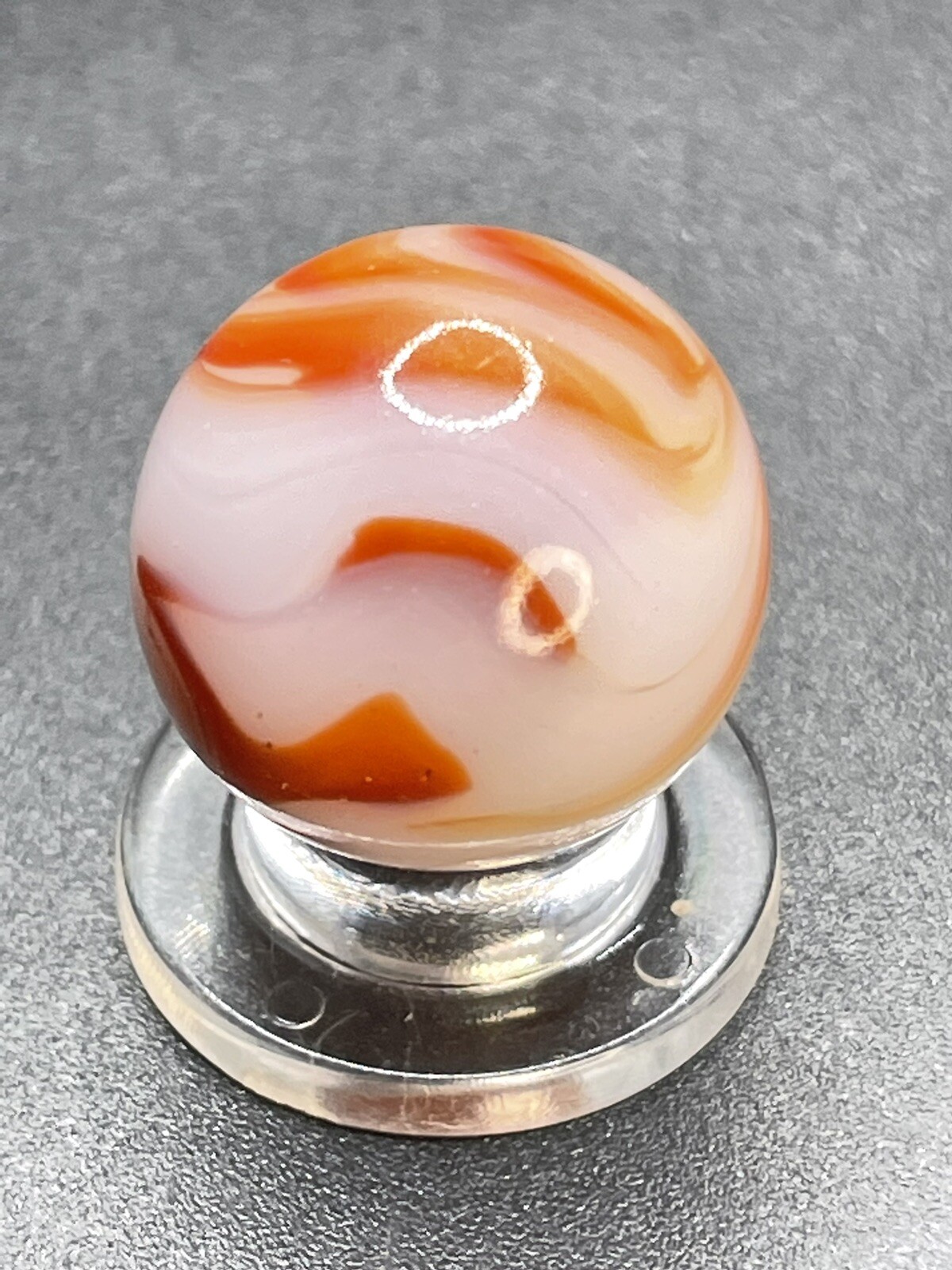 Alley Shooter Flame Swirl Marble Vintage Marbles 0.669”