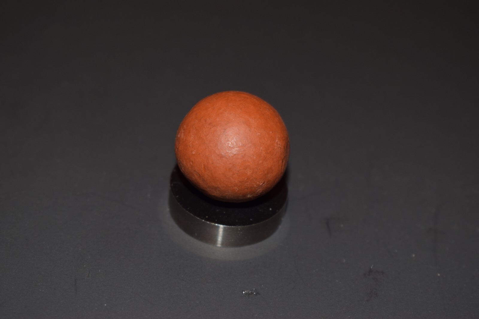 ⭐Antique Handmade, Fired Glazed 🚩BRICK CLAY 🚩Toy Marble Shooter Size .953″