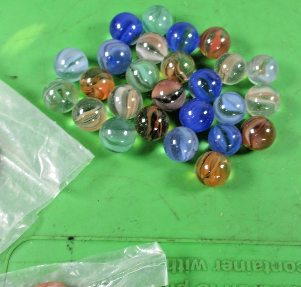 Vintage Gladding Vitro Marbles NOS OEM 25 Count 15 mm🔥 NIB Multi Color Swirls