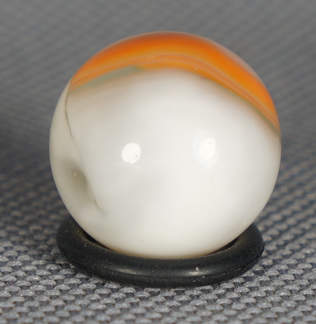 Vintage Marble: Mint 5/8 Vitro Agate Orange Conqueror Patch -One Killer Old Mib