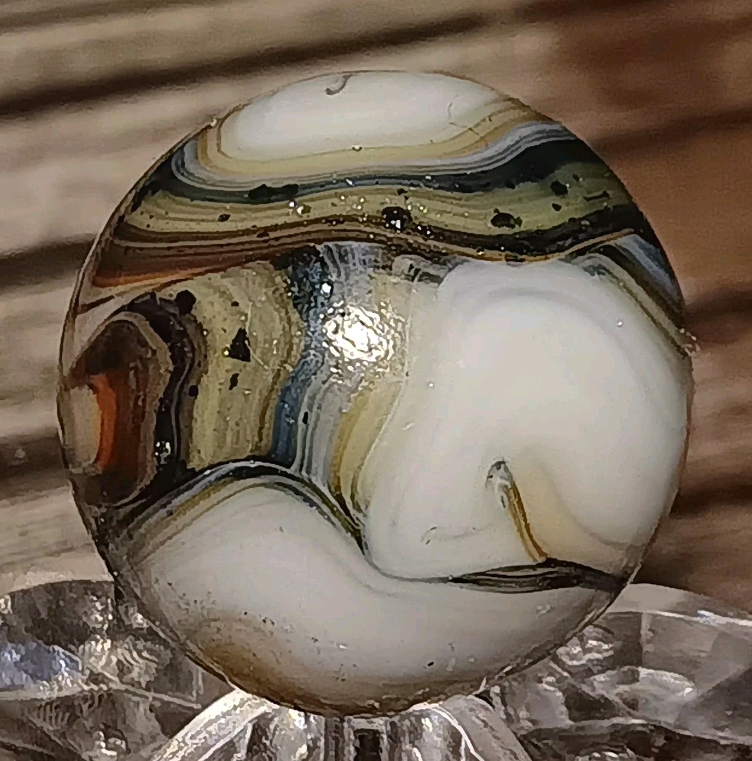 JABO / DAS SWIRL MARBLE. W-AVENTURINE. .65″ MINT