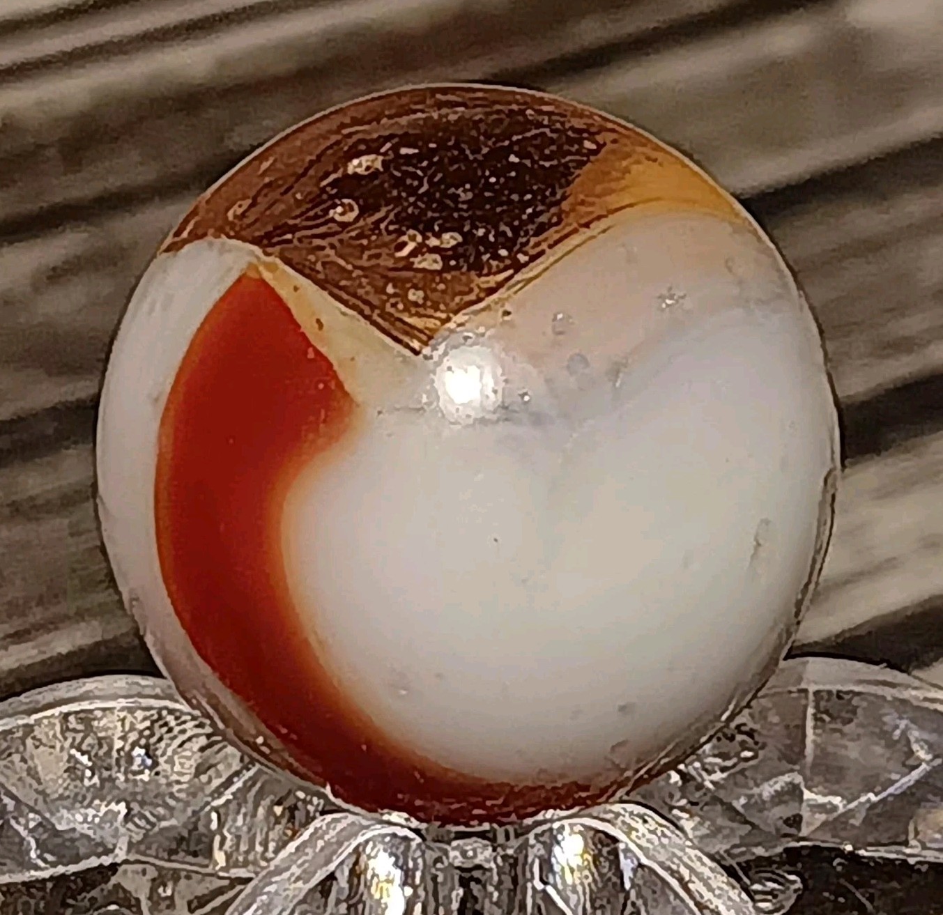 VITRO AGATE TRI-LITE HELMET PATCH MARBLE. HTF COLOR COMBO .59″ NEAR MINT.