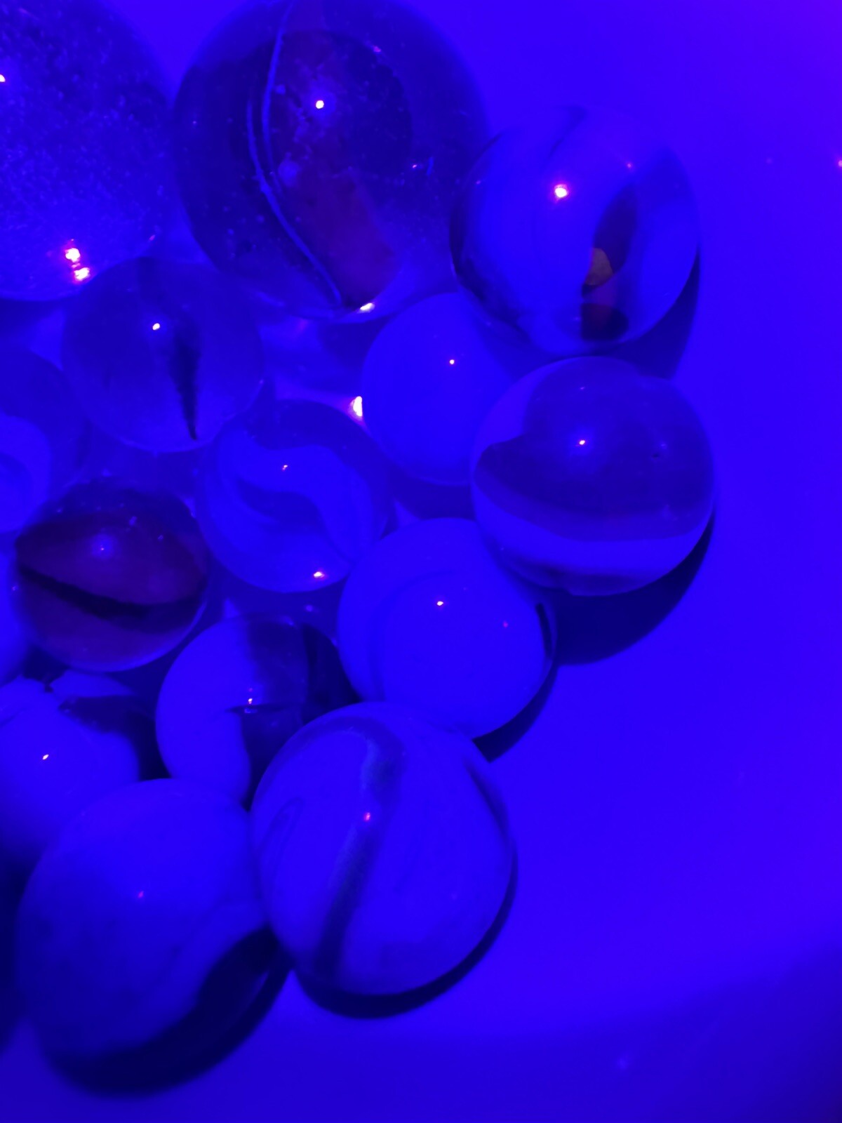 Vintage Marble Lot Of MARBLES UV Reactive Cadmium Uranium Lot #61