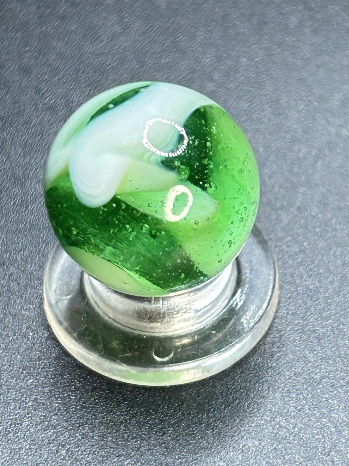 Vintage Davis Marble Works UV Active Swirl Marble 0.629”