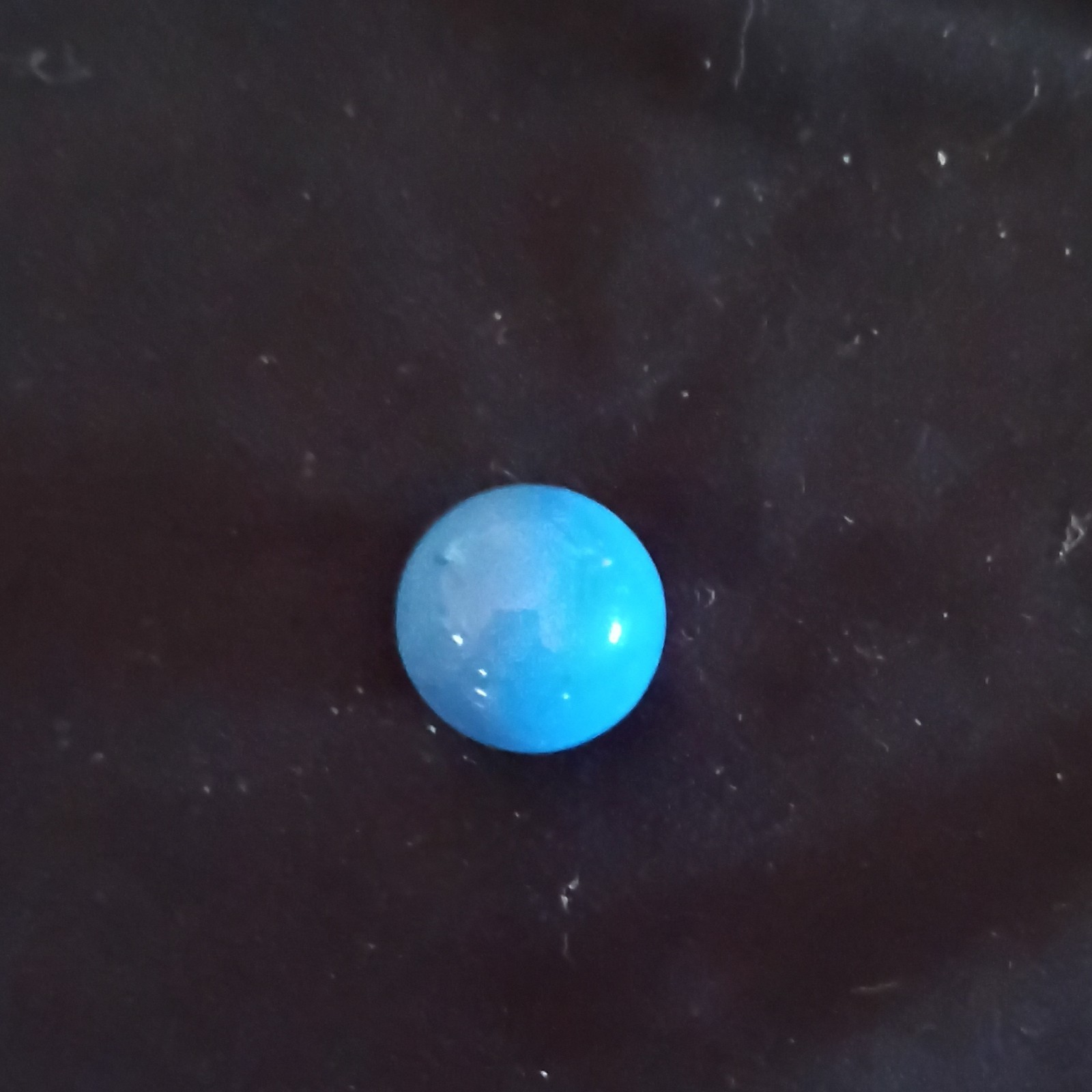 Single Blue Glass Toy Marble, Blue Glass Style, Ages 17 Years & Up