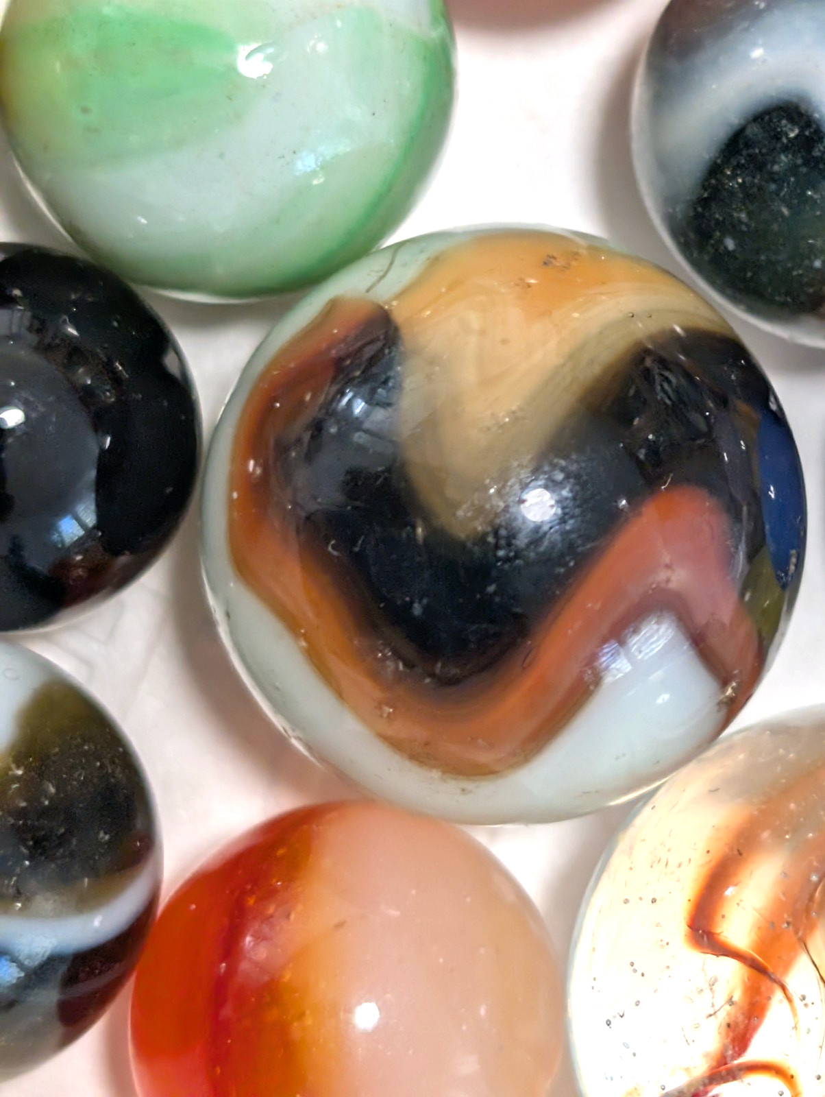 #5 Collectable Mint- Excellent Vintage Mixed Beautiful Marbles, 1930’S-1960’S