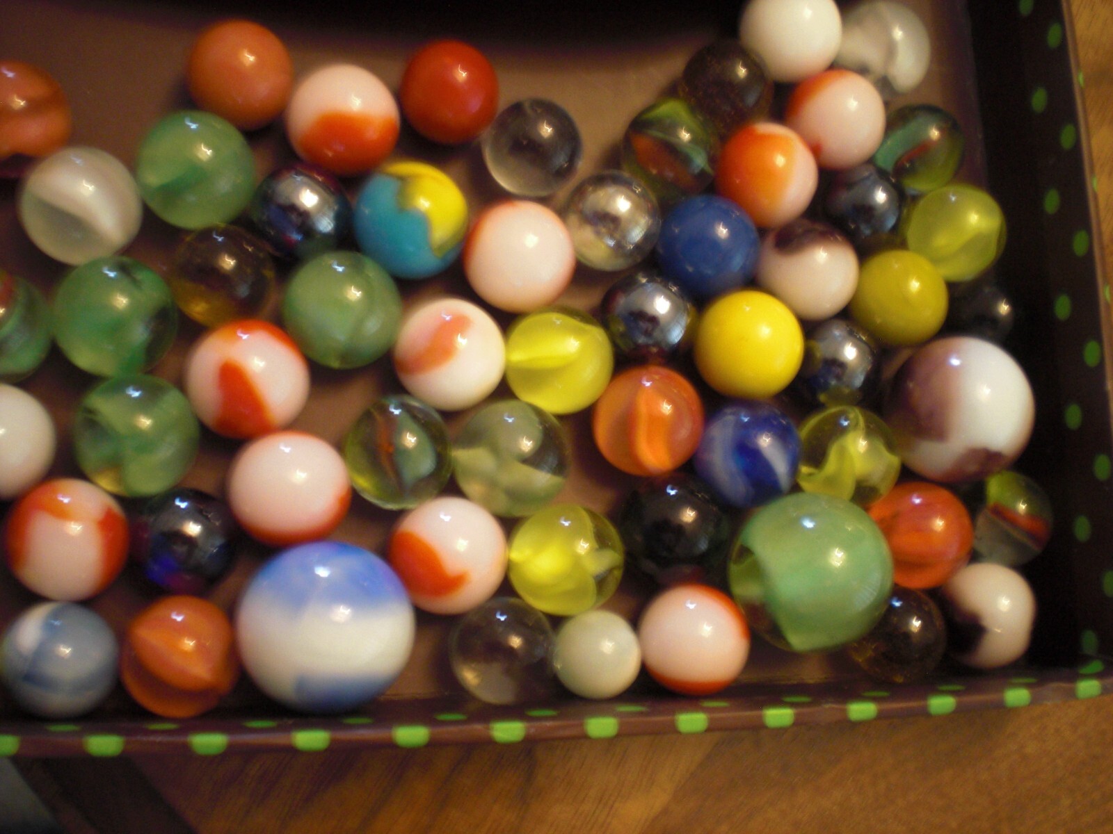 Vintage Collectors Marbles ~45 plus bag