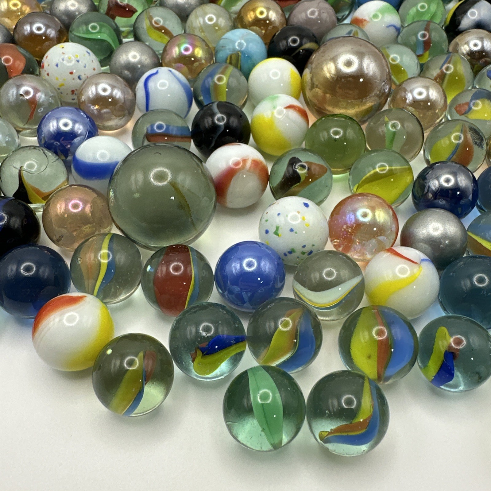 vintage marbles lot RARE COLORFUL ANTIQUE 2 Lb 15 Oz