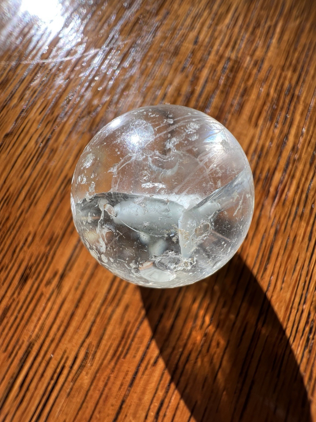 1960’s Machine Made Cat Eye Marble 1” W The Number 7 Inside,