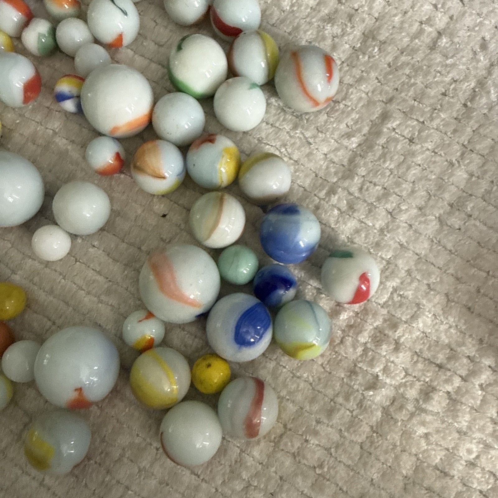 VINTAGE/Antique ESTATE 4 Lb. MARBLE LOT (k) w/ Jar (unsearched) 10-30 mm.
