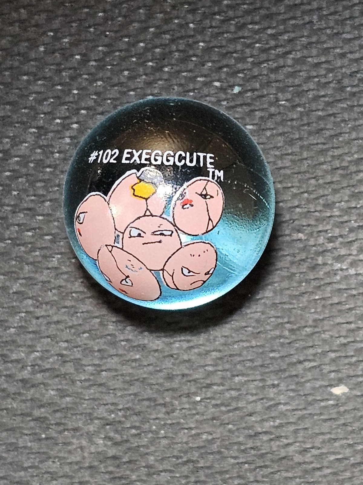 Pokemon Exeggcute Blue Marble Collectible Glass Sphere Toy Rare