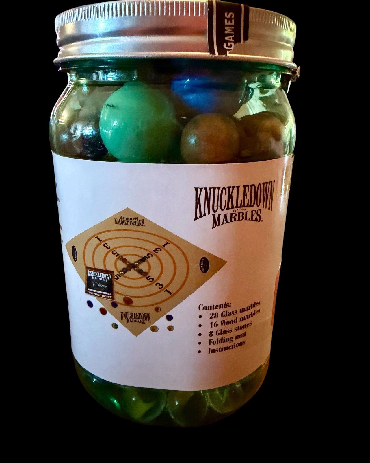 Knuckle Down Marbles with Mat and Instructions New But Open Box