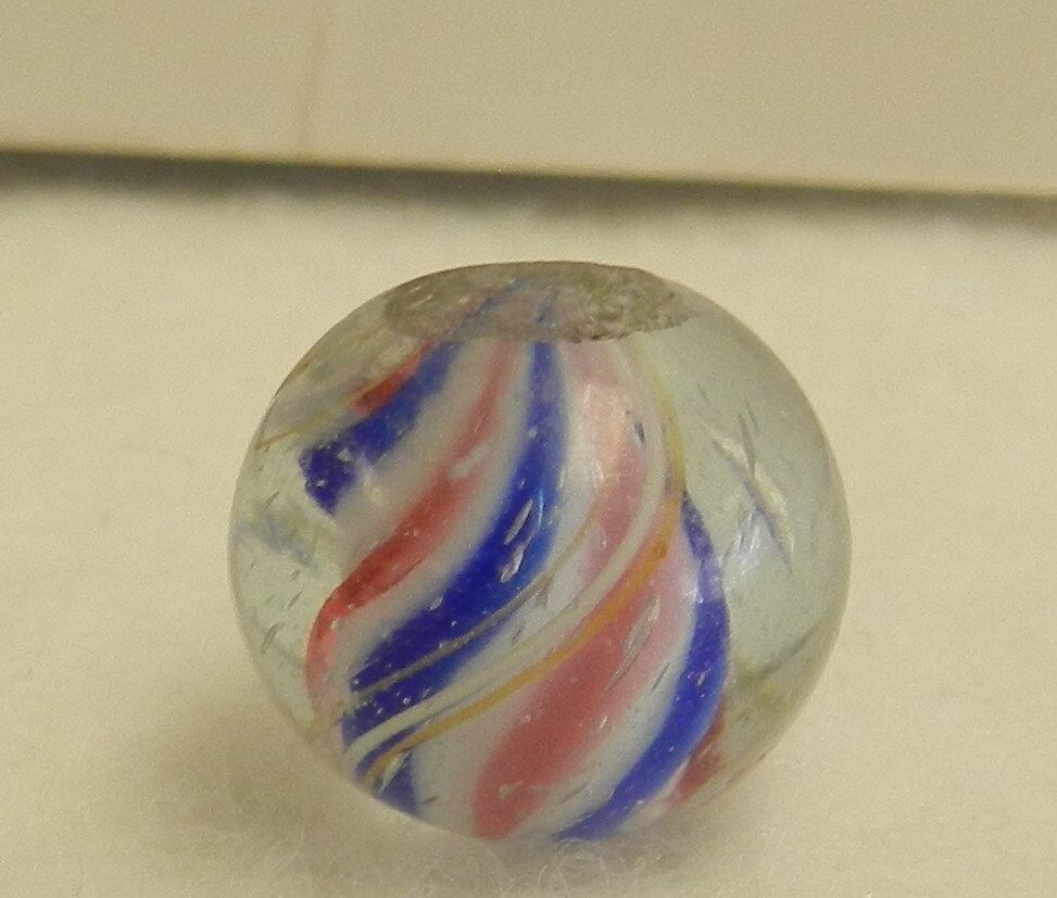 #18806m Vintage German Handmade Solid Core Swirl Marble .54 Inches NM+