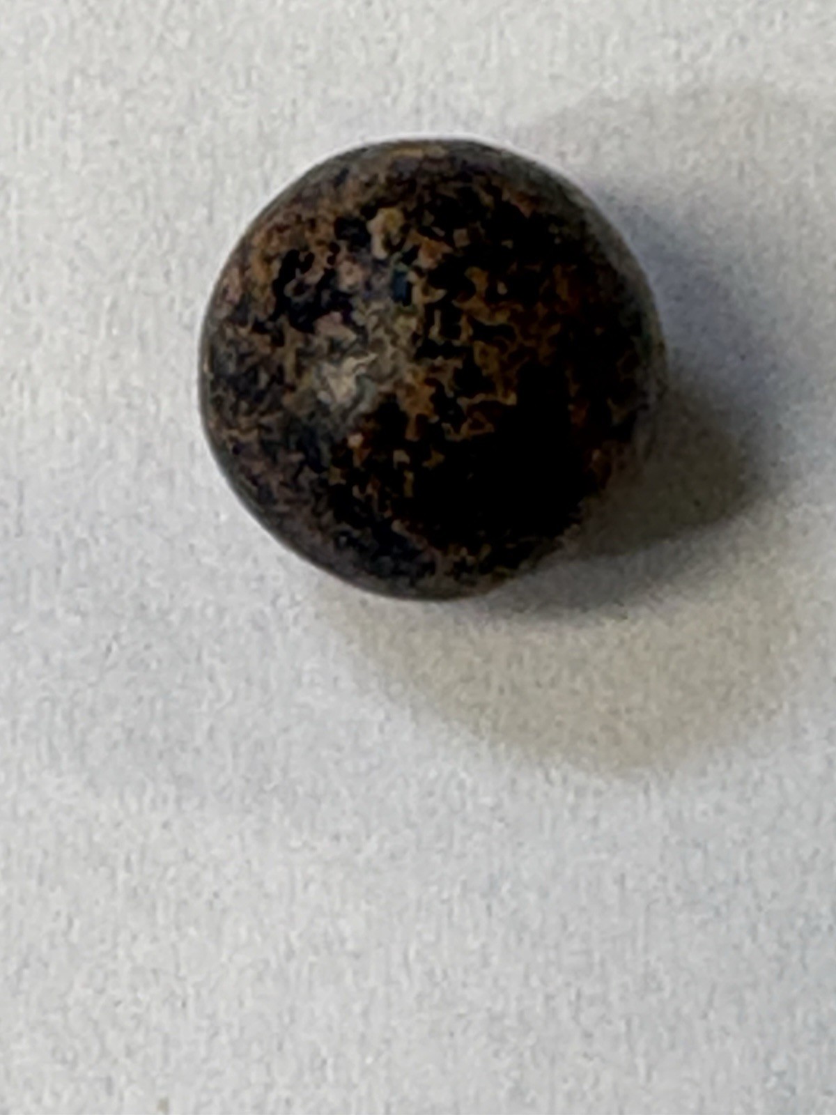 Antique Handmade Pre-Civil War era Clay Speckle Birds Egg Marble