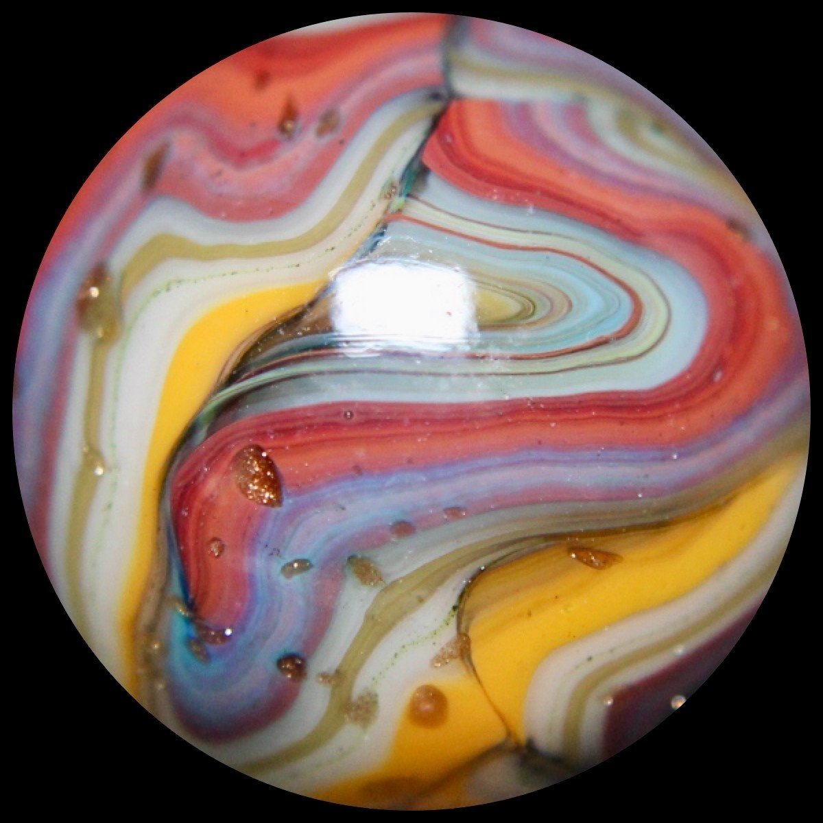 JABO Gold Medal Marble Collector Series: Goldenrod, Oxblood & Lavender Lutz