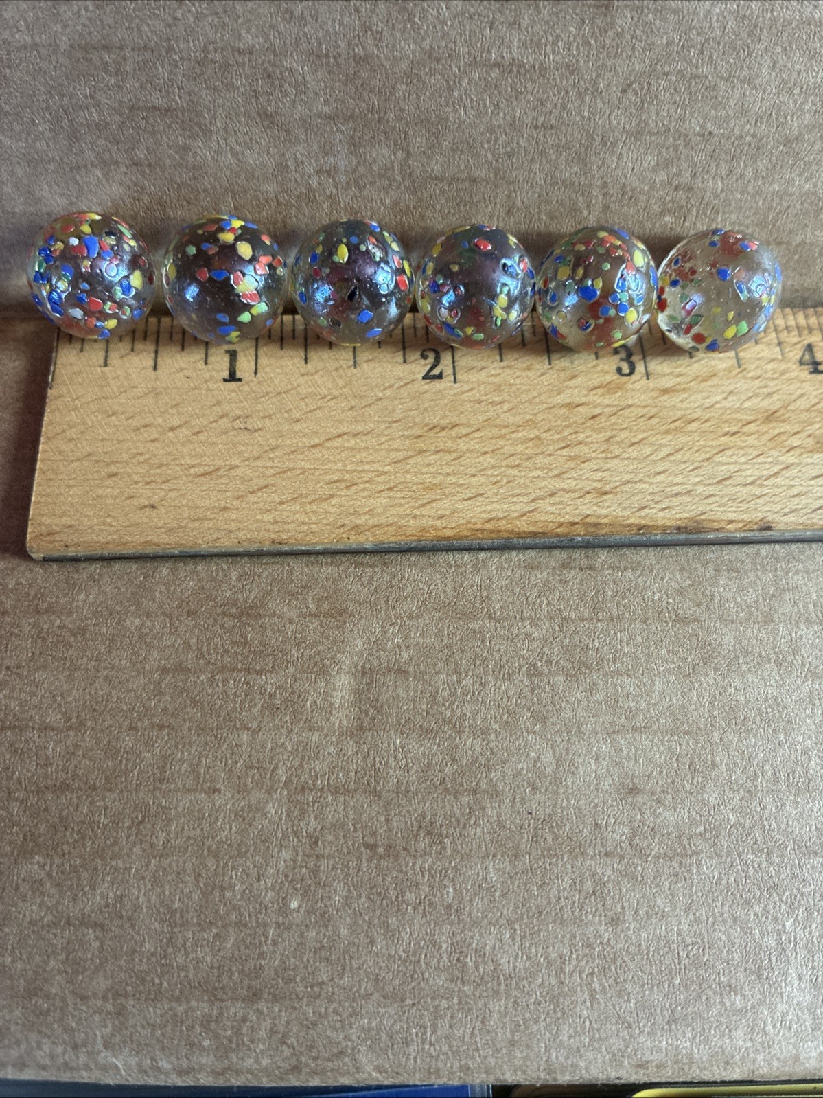 transparent matte with multicolor mosaic large Swirl Vintage Marble