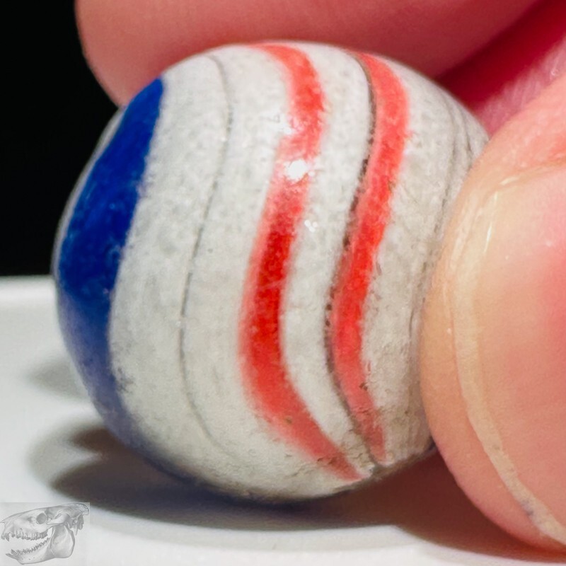 Handmade Peppermint Swirl Marble, 11/16 in, Germany, 1860-1920, Near Mint, S816