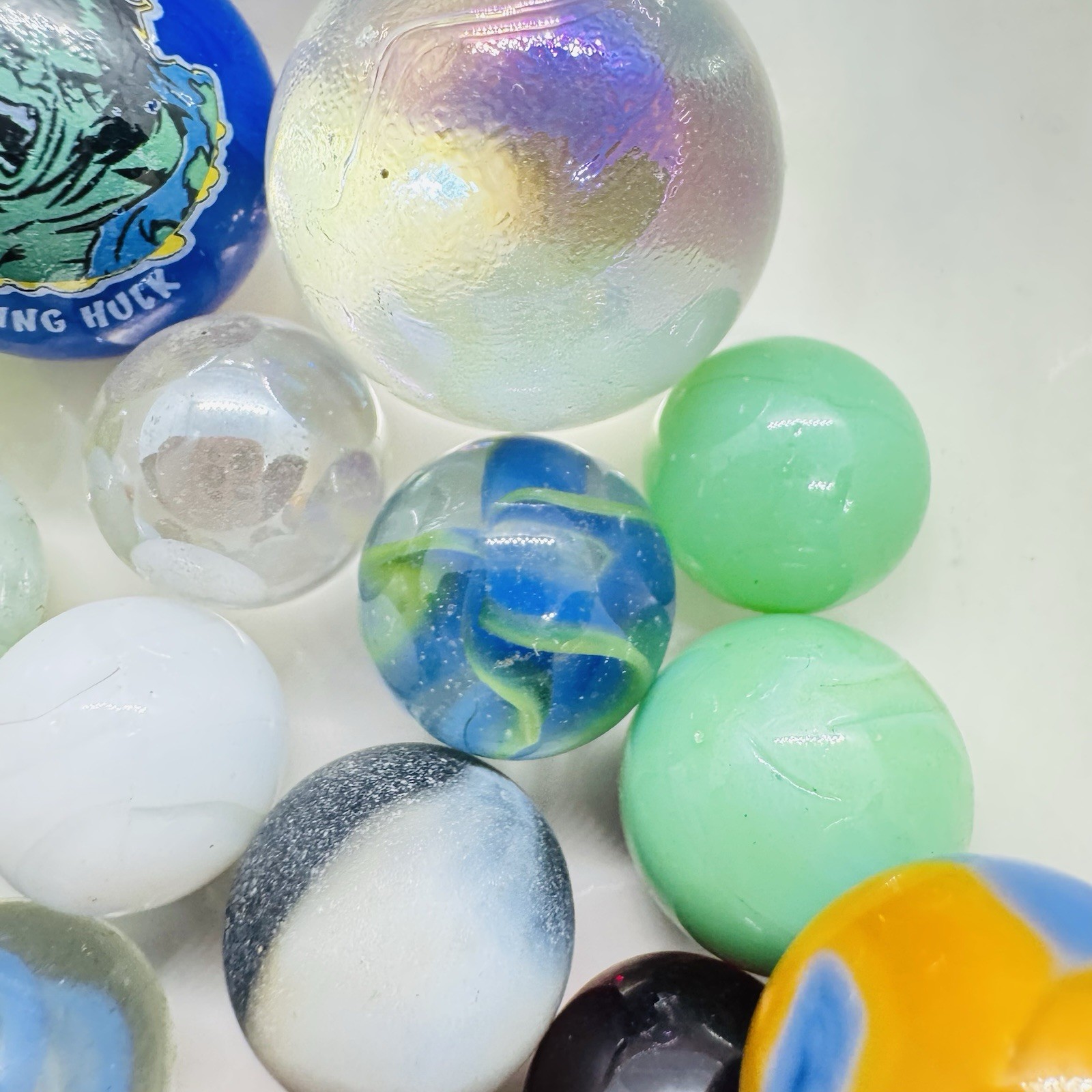 Vintage Marble Lot Of MARBLES UV Reactive Cadmium Uranium Lot #145