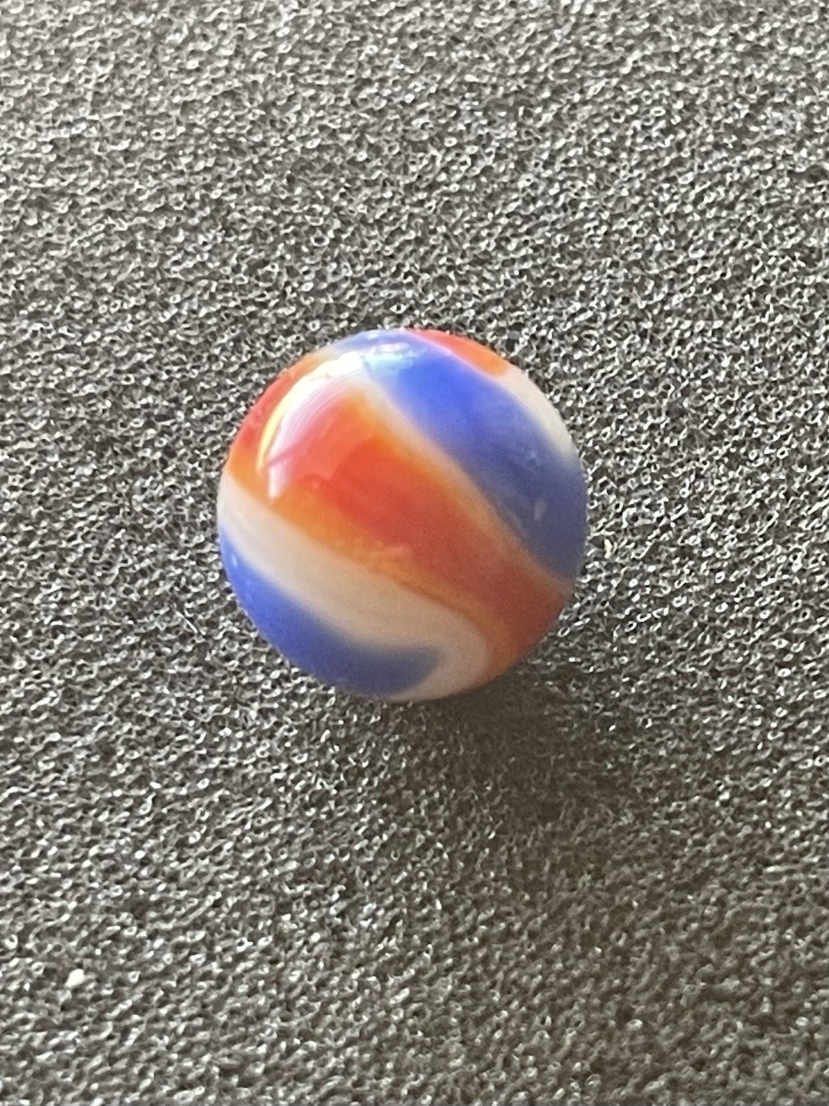 Peltier 5/8” Liberty Marble – Red, White & Blue Swirl – Collectible – #TM2537