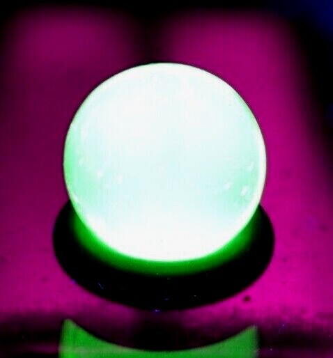 GLASS ART MARBLE/.558″-VASELINE BLACKLIGHT PEEWEE-TRANSPARENT LIGHT GREEN,NEON