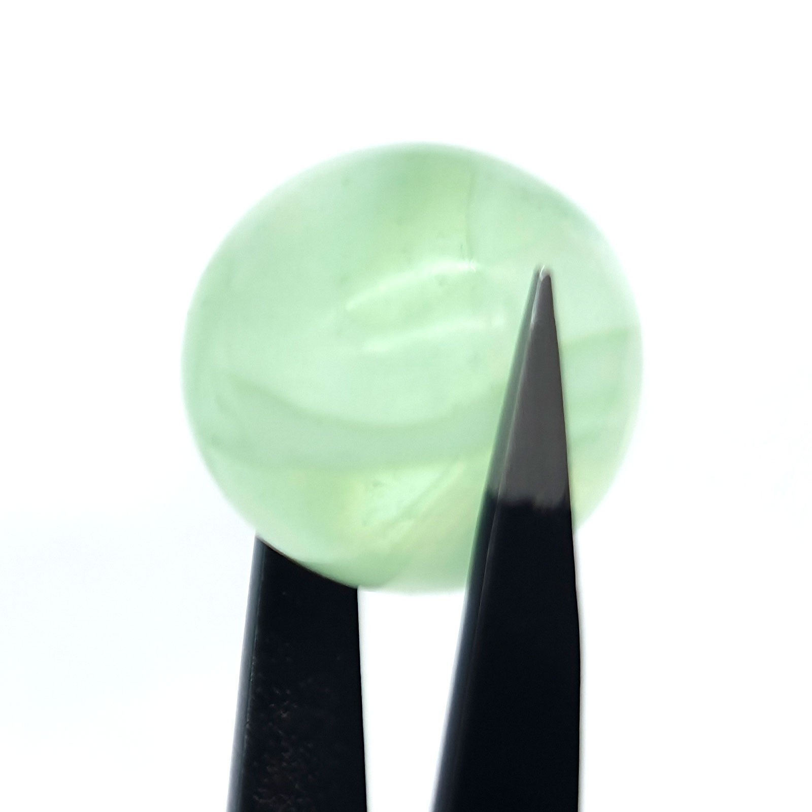 Light Green Swirl Vaseline Old Machine-Made Marble Glows under a Blacklight 5/8”