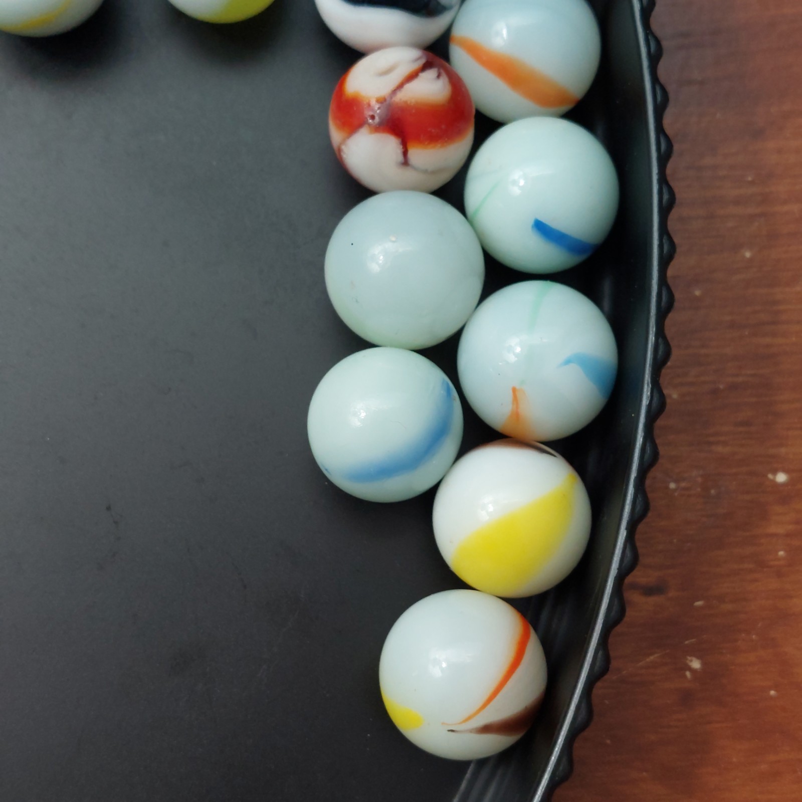 Lot 150 Vintage Glass Marbles Swirl Cats Eye Shooter Mixed Colors