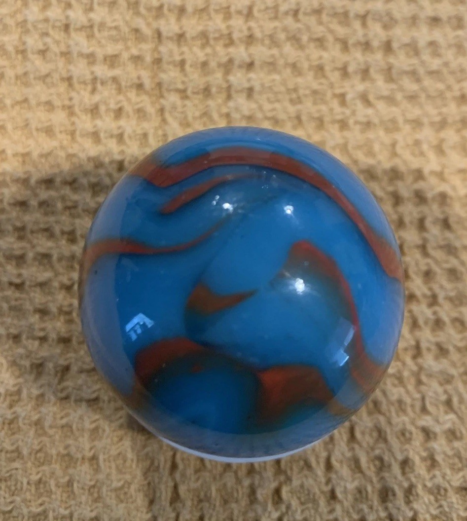 Spiderman Superhero Marble SHOOTER 1.6 Inches HUGE – WET MINT – RARE