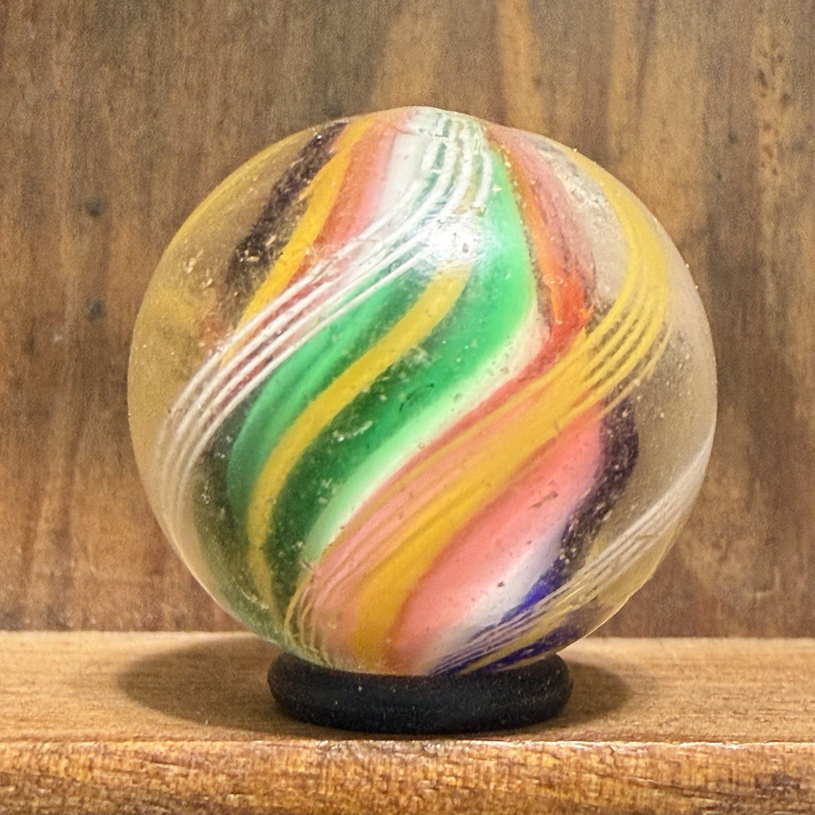 Gorgeous Antique German Handmade Solid Core Marble 29/32” Near Mint | 321