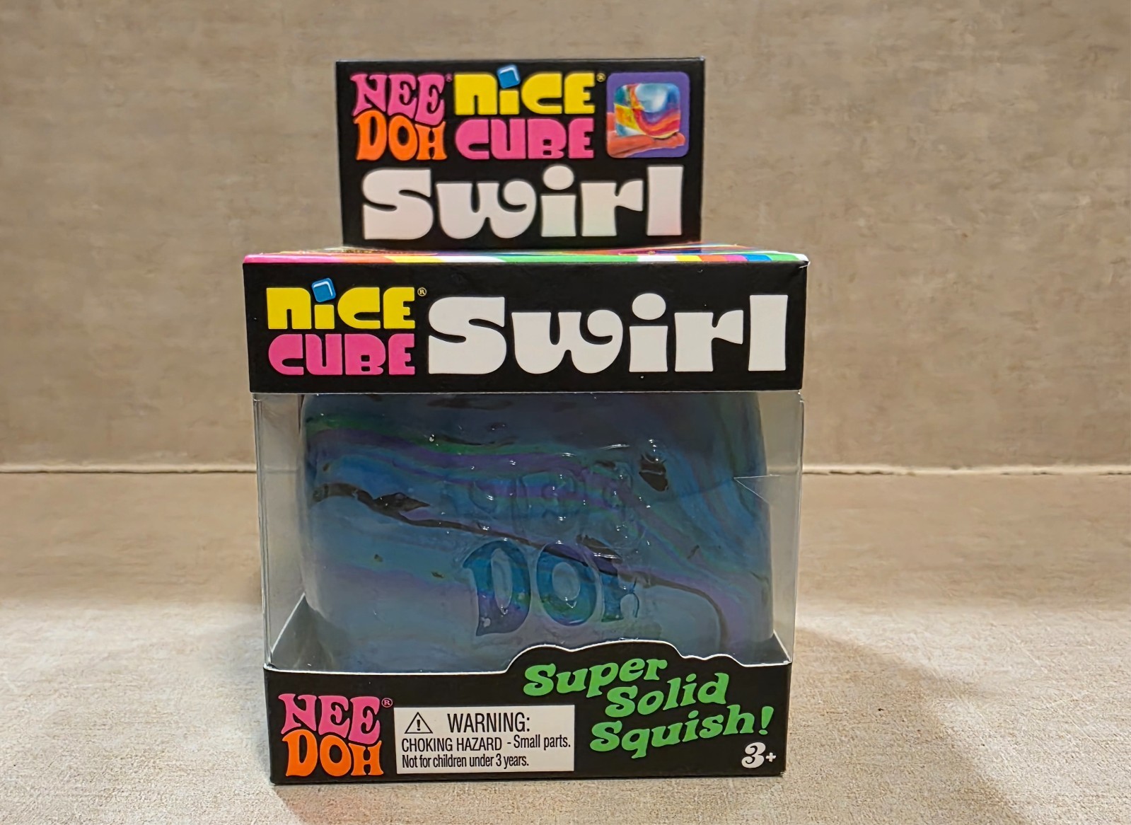 needoh nice cube swirl green/purple/blue super solid squish